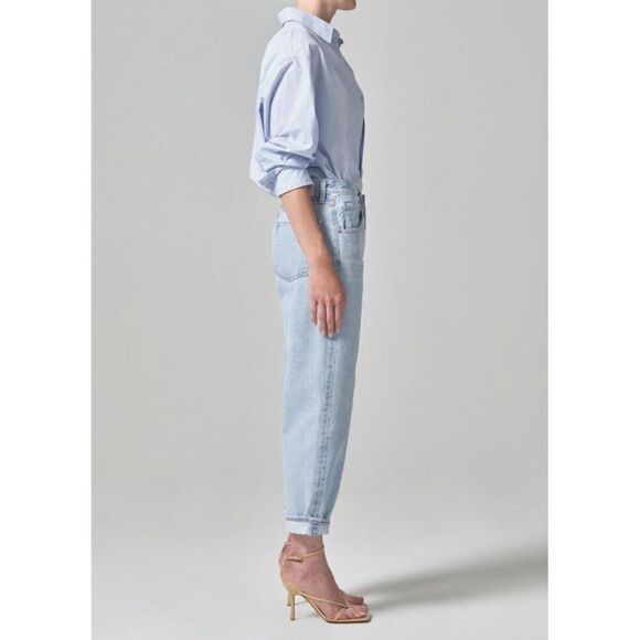 Citizens of Humanity Dahlia Bow Leg Baby Roll Womens 33 Light Wash in Frequency - Picture 5 of 6